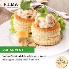 Vol Au Vent Adalah Salah Satu Kreasi Unik Pastry Sajian Ini Dibuat Dari Tumpukan Ring Puff Pastry Tebal Dengan Filling Beraneka Vol Au Vent Pastry Puff Pastry