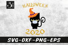 Halloween 2020 Funny Black Cat With Mask Graphic By Snaffle Creative Fabrica