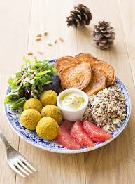 Buddha Bowl D Automne Aux Boulettes De Haricots Et Patates Douces Roties Recette Recette De Plat Recettes De Cuisine Recette