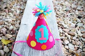Homemade Birthday Hats For Adults Girls 1st Birthday Party Hat Girls Felt Polkadot By Lalalolashop 15 00 I Think I Can Make Birthday Party Hats Diy Party Hat 1st Birthday 1st Birthday Hats
