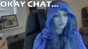 A character or person depicted has blue colored hair. Viewers Keep Roasting Justaminx About Her Raven From Teen Titans Cosplay Best Of Twitch Youtube