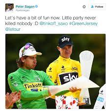 Enjoy the top 4 famous quotes, sayings and quotations by peter sagan. Peter Sagan S Funniest Moments What Will The Slovak Do Next We Love Cycling Magazine