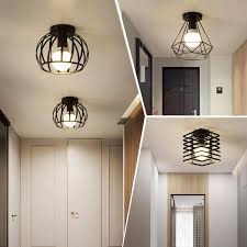 Flush mount ceiling lights are the fixture that directly connects to the ceiling. Iron Aisle Ceiling Lights Minimalist Nordic Vintage Balcony Kitchen Ceiling Lamp Foyer Iron Entrance Small Ceiling Lights Ceiling Lights Aliexpress