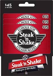 The only thing to check while you're purchasing a gift certificate or a card for a friend or a family member would be expiration dates. Best Buy Steak N Shake 15 Gift Card Pack Of 3 Steak N Shake Mp 45