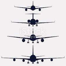 Airplanes Silhouette Front View Aircraft Vector Icon Set Tatuaje De Aviacion Siluetas De Aviones Ilustracion De Avion