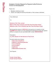 Name of your bank address city and country. Example Of Vendor Request For Payment Letter Proforma Invoice For Downpayment