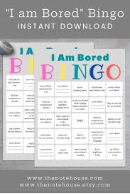 I M Bored Bingo For Kids Printable Instant Download Etsy Bingo For Kids Indoor Games For Kids Indoor Activities For Kids