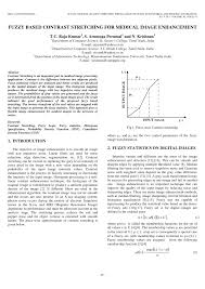 Pdf Fuzzy Based Contrast Stretching For Medical Image Enhancement