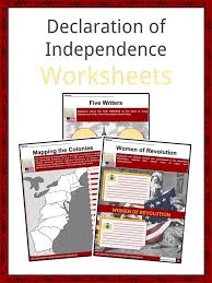 declaration of independence facts worksheets school