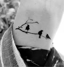 3 Birds Sitting On A Tree Branch Tattoo Pin By Adam Moore On Tattoo In 2020 Bird Tattoos For Women Neck Tattoo Little Bird Tattoos