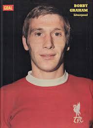 July 1968; Liverpool centre forward Bobby Graham, at Anfield.