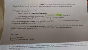 Lettre de résiliation canal plus source : Prelevement A Tort Contrat Non Signe Resolue