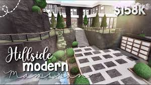 Build amazing cheap living rooms, with some that cost no advanced placing, or get one that is modern and awesome! Roblox Bloxburg Hillside Modern Mansion 158k No Large Plot House Build Youtube