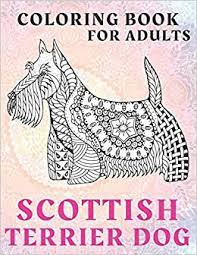 We have compiled for you a large collection of images with different animals. Scottish Terrier Dog Coloring Book For Adults Amazon Co Uk Castro Elsie 9798629950523 Books