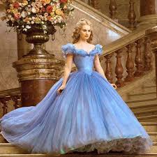 Cinderella Princess Blue Ball Gowns Bridal Wedding Dresses Long Tail Custom New Cinderella Gowns Wedding Dresses Cinderella Cinderella Dresses