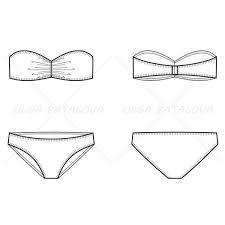 Bathing Suit Clipart Black And White Free Fashion Flat Templates Trim Pack Fashion Illustration Sketches Fashion Design Jobs Woman Sketch