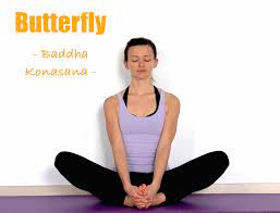 It is excellent for the urogenital system. How To Do Baddha Konasana Butterfly Pose Yoga Poses Step By Step