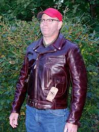Aero Ridley In Cordovan Cxl Fqhh Leather Jacket Jackets Red Leather Jacket