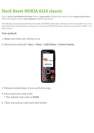 Hard Reset NOKIA 6124 classic ...