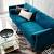 Bohemian Blue Velvet Couch