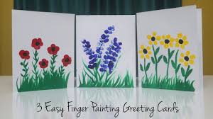 3 Easy Finger Painting Greeting Card Ideas Teacher S Day Card Kids Can Make Youtube Finger Painting For Kids Finger Painting Teachers Day Card