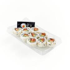 Fish) of a sushi item will weigh roughly 0.5 oz, while a piece of sashimi will weigh approximately 1 oz, depending on who prepares the fish. Sushi Salmon Avocado Roll Bento Sushi