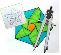 Art Using Basic Geometry Constructions With Compass And Straightedge Geometry Art Projects Basic Geometry Geometry Projects