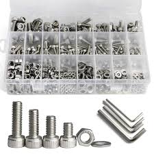 Buy metric hex bolts (ks b 1002 jis b 1180). Buy 560pcs M3 M4 M5 M6 Hex Socket Head Cap Screws Bolts Nuts Flat Washers With Storage Box Assortment Set Kit 304 Stainless Steel Bright Finish Machine Fully Thread Allen Hex Drive