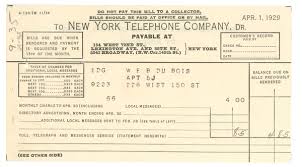There might be a delay between the date your card is billed and when you see the charge on your if you're a business or commercial customer, visit office 365 for business billing help or how to understand your bill for microsoft azure. Bill From The New York Telephone Company April 1 1929