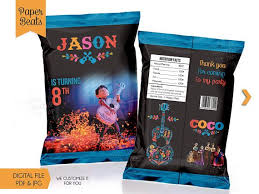 Coco Party Favor Bags Coco Customized Chip Bags Coco Party Favor Bags Chip Bags Favor Bags