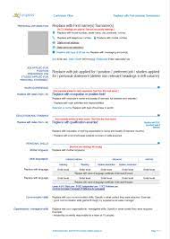 Cv europass téléchargeable gratuitement, sous plusieurs langues (français. Modello Curriculum Da Compilare Esempio Si Curriculum Da Compilare