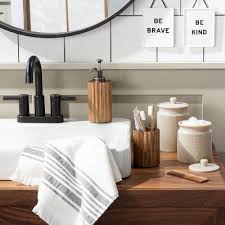 The elegant and versatile american atelier ceramic canisters in white (set of 3) is an ideal option for your kitchen storage needs. Bathroom Canister Set Target