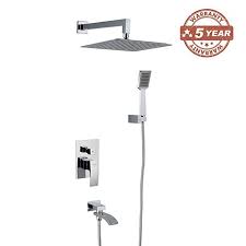 Gappo Luxury Rain Shower System Kit With Handheld Shower And Tub Spout Tap Polished Chrome Rain Shower System Shower Systems Rain Shower