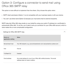 Now you have a functional smtp relay set up using a local server and office 365 smtp relay. Setting Up Custom Smtp With Office 365 As Outbound Email In Bms Kaseya Support Knowledgebase