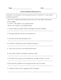 English Worksheets Punctuation Worksheets Period Punctuation Punctuation