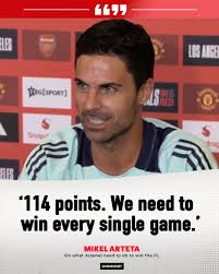 Mikel Arteta's answer when asked what Arsenal need to do to win the Premier  League in 2024/25 😅