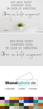 Wandtattoo Man Muss Nicht Verrückt Sein Arbeit Sprüche Wandtattoos