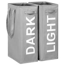 Can you pack dirty laundry in a suitcase? Wowlive 2 Pack Tall Slim Laundry Hamper With Extended Handles 2pcs Set Lights And Darks Separator