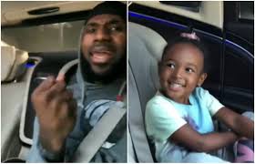 Aww Lebron Shares Adorable Video Of Frozen Singalong With Daughter Zhuri Lebron James And Wife Lebron James Family Celebrity Airport Style
