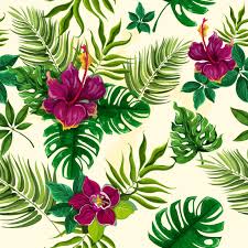 Some of these plants don't just have an unusual shape, but they also give off a terrible stench. Tropical Plants Flowers Seamless Pattern 462264 Vector Art At Vecteezy