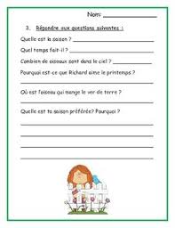 French Reading Comprehension Worksheets Spring Reading Comprehension Worksheets French Worksheets Reading Comprehension