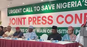 Electoral Act: Atiku, Obi, Amaechi, Others Hold Joint News Conference In  Abuja Leaders of main opposition political parties in Nigeria are set to  address a joint news conference in Abuja on the