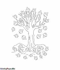 You'll find many autumn and fall coloring pages that are free to print for the kids. A Tree Sheds Leaves In The Fall Coloring Page