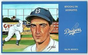 1988 7 Ralph Branca P Rini Mlb Susan Brooklyn Postcard Dodgers Art Series 1 