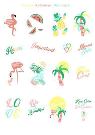 Https Www Etsy Com Fr Listing 278138636 Printable Stickers Miami Style Flamant Ref Shop Home Feat 4 Flamant Flamant Rose Dessin