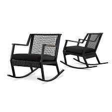 Real Flame 9701 Bk Black Calvin 25 Inch Wide Two Piece Aluminum Framed Fabric Outdoor Rocking Chair Set In 2020 Real Flame Outdoor Rocking Chairs Rocking Chair Set