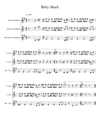 My Music Sheet Partition Collection Baby Shark Alto Sax Sheet Music