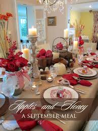 Apples And Honey Rustic Table Decor For Rosh Hashanah Dinner Rustic Table Decor Table Decorations Beautiful Table Settings