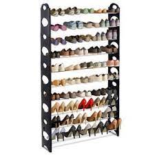 Costway Adjustable 50 Pair 10 Tier Shoe Tower Rack Space Saving Storage Organizer Furni Walmart Com The Ordinary Organizadores