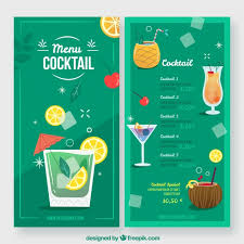 Create a drink menu design with prices if you have a restaurant, bar, cocktail bar, or even an online drinks store, then you know how vital a good presentation is to increase the desire of. Cocktail Menu Template In Flat Style Free Vectors